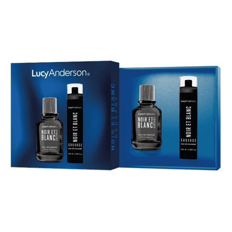 LUCY ANDERSON SET NOIR ET BLANC SAUVAGE EDP X 105 ML Y COLONIA X 100 ML.
